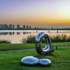 M60 Scultura Moderna in Acciaio Inox Lucidato per Esterni, Statua Astratta in Metallo per <span class=keywords><strong>Villa</strong></span>, Fornitore - Product Image 1