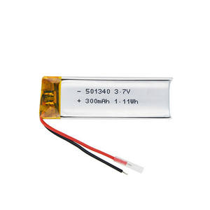 リチウムポリマーバッテリー501340 <span class=keywords><strong>3</strong></span>.7V 300mAh Lipo充電式バッテリーワイヤー付き - Product Image 1