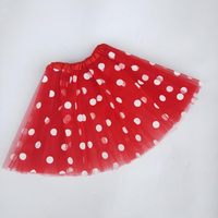 Jupe tutu à pois pour filles, mini-jupe de danse en tulle à imprimé pailleté 100 % polyester, costume de scène pour fête