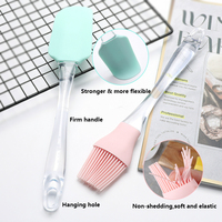 Poignée transparente ustensiles de cuisine brosse à huile mélange beurre grattoir spatule silicone