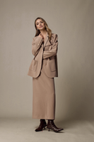 Haute qualité femmes kaki élégant Blazer revers veste avec poches sur mesure dames vêtements d'extérieur à la mode bureau manteau décontracté