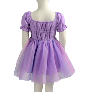 Niños fiesta Vintage niña verano bebé nuevo diseño niños Hada elfo con manga corta sueño unicornio <span class=keywords><strong>Lila</strong></span> <span class=keywords><strong>vestidos</strong></span> vestido - Product Image 3
