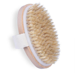 Cepillo de sisal natural con cerdas de pelo de jabalí para <span class=keywords><strong>baño</strong></span> y ducha, exfoliante para piel seca, estilo moderno, cepillo corporal SPA con mango y esponja suave - Product Image 3