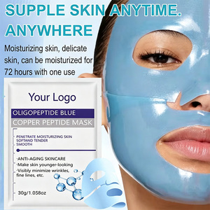 Masque Visage Coréen au Collagène GHK-Cu Hydratant et Éclaircissant, Masque Hydrogel au Peptide de Cuivre Bleu et Acide Hyaluronique - Product Image 4