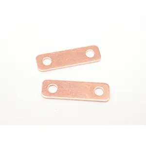 OEM Sheet Metal Processing Stamping Bending Parts Stainless Steel Blank Rectangle Stamping Blanks with Two Holes