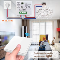 Interrupteur mural sans fil 433 MHz AC 110V 220V Module d'interrupteur lumineux Télécommande Lampe de maison Ventilateur Ampoule LED