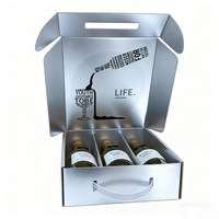 Luxury Custom Recyclable Made Champagne Boxes Rigid Cardboard Paper Whisky Alcohol Wine Glass Bottle Gift Box Packaging