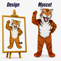 Costume de Mascotte Tigre Personnalisé OEM, Combinaison Complète en Peluche pour Promotion de Marque et Événements de Défilé