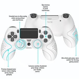 For Repair Parts Mod Original Joystick Gamepad <b>Controller</b> PS4 Games Slim Analog Thumb Stick <b>Grip</b> Cover Protective Silicone Case - Product Image 6
