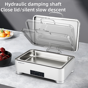 Equipo de Catering de Grado Comercial para Hoteles y Restaurantes, Olla de Cerámica Doble de 8.5L con Rejilla y Calentador para Buffet - Product Image 4