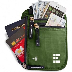 Free Sample BSCI factory custom RFID Slim Passport Holder <b>Travel</b> <b>money</b> <b>belt</b> - Product Image 1