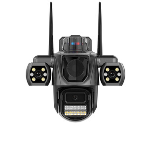 360 xem ứng dụng di động 3MP ngoài trời Camara de seguridad PTZ ba màn hình hình ảnh CCTV Home an ninh ba ống kính Wifi Camera icsee - Product Image 5