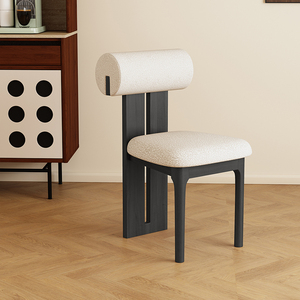 Silla de comedor de madera maciza de diseño moderno nórdico, sillas de restaurante tapizadas de tela para Hotel, hogar, apartamento, hogar, Bar/Cocina - Product Image 5