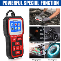 Escáner de Diagnóstico Automotriz OBD2 / EOBD / CAN Personalizable con Función de Prueba de Salud de la Batería, Probador de Batería de Automóvil