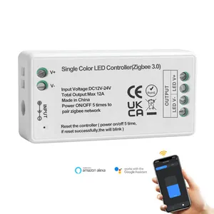 12A WiFi LED COB Lichtst reifen Controller Single Dual Color RGB RGBW RGBCW RGBWW RGB CCT Tuya APP ZigBee 3.0 Smart Dimmer DC12-24V