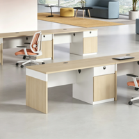 Bureau de travail individuel moderne et simple de qualité E0 avec cloison de bureau et armoire de rangement – Mobilier de bureau