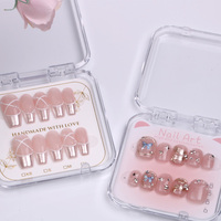 TSZS Presse à Offre Spéciale sur les ongles Boîte d'emballage vide Plateau rose transparent Boîte de présentation de stockage Conseils pour ongles Conteneur de stockage de bijoux