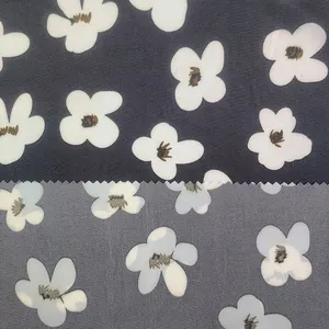 Custom Imitation Nylon 170gsm Filament Floral Print 4 Way Stretch Polyester Spandex Fabric For Sport T-shirt