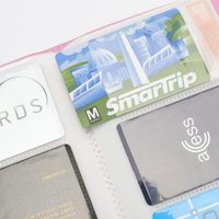 Dompet Kartu Kredit dengan Kancing PU, Warna Hitam, Hadiah Bisnis, Multi-Fungsi, Melindungi Kartu