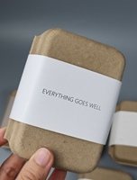 Boîte de classement en carton écologique biodégradable en pâte vierge, couleur naturelle, sans moisissure, avec pochette personnalisée