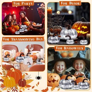 Bola de <span class=keywords><strong>Discoteca</strong></span> al por Mayor, Calabaza de Cristal Espejado para Decoración de Fiestas de Halloween, Otoño y Acción de Gracias, Venta a Granel - Product Image 6