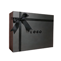 Boîtes cadeaux rigides personnalisées avec fermeture magnétique en carton gris et accessoires en ruban, formes et doublures intérieures personnalisables
