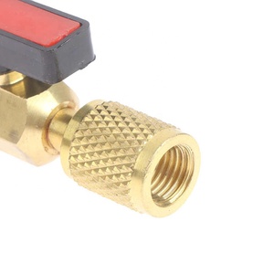 R22 refrigerante 1 / <span class=keywords><strong>4</strong></span> "filo esterno a 1/<span class=keywords><strong>4</strong></span>" interno filo valvola a sfera diritta tubo di riempimento HVAC HVAC/<span class=keywords><strong>r</strong></span> collettore a / C - Product Image 2