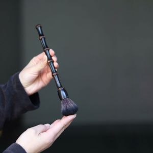 Bamboo Tea Brush Set Handcrafted Purple Bamboo Root Tea Ceremony Accessories Handheld Tea Tools Zhejiang Origin - Product Image 2