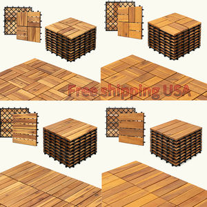 Magazzino di noi 27 pezzi incastro legno di Acacia ad incastro piastrelle per pavimenti per esterni - Product Image 2