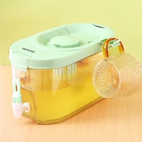Carafe portable pour eau froide infusée à froid, récipient hermétique anti-poussière et inodore pour jus, seau d'eau potable de 4L sans BPA