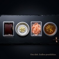 Plateau à sauce pour sushi en plastique, récipient à condiments pour boîte à sushi à emporter, 4 styles, rond, carré, blanc, noir, empilable