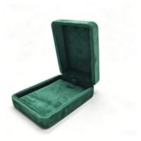 Boîte à collier en velours, étui à bijoux rectangulaire en métal pour le rangement des pendentifs, la présentation en magasin et la présentation en cadeau