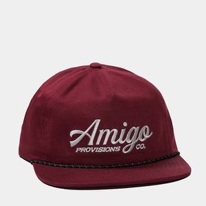 Gorra de Béisbol de 5 Paneles con Logotipo Personalizado OEM, Gorra de Algodón sin Estructura con Bordado, Visera Plana Rojo Oscuro con Cuerda - Product Image 3