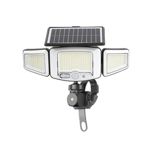 Lámpara Solar de Pared para Jardín con Sensor de Movimiento de 3 Cabezas, Impermeable, con Abrazadera para Cable - Product Image 1