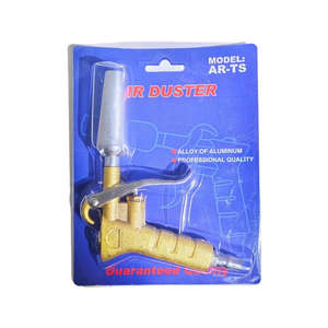 Pistolet à air comprimé industriel en alliage d'aluminium avec buse en laiton à débit d'air réglable, outil de nettoyage et souffleur de poussière - Product Image 6