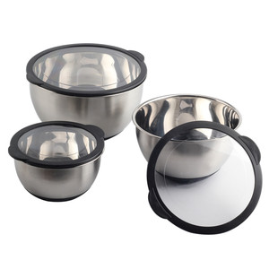 Stainless Steel <b>Bowl</b> Set <b>with</b> <b>Lid</b>, 3 Pieces, <b>Bowls</b> for <b>Serving</b>, Cooking, Baking, Storage - Product Image 4