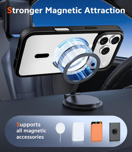 Funda Transparente de TPU y PC con Logotipo Personalizado para <span class=keywords><strong>iPhone</strong></span> 18 17 16 15 Pro Max con 2 Protectores de Pantalla de Vidrio Templado Magnéticos - Product Image 6