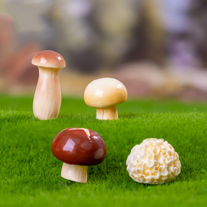 Various Mushroom Resin Figurine <b>Miniatures</b> Mini Animal Charm Ornaments for Landscape Decorations DIY Accessories - Product Image 5