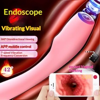 Masturbateur vaginal rose pour femmes, caméra endoscopique, contrôle par application, 7 vitesses de vibration, fonctionnement silencieux, jouet sexuel pour adultes