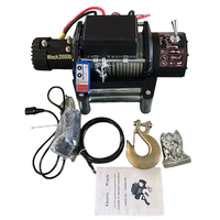 Treuil électrique tout-terrain/UTV durable, étanche, 4x4, 12/24V, 12000 Lbs, en acier inoxydable, hauteur de levage 10m, vitesse rapide, câble en acier