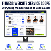 Diseño y Desarrollo de Sitios Web Personalizados para Reserva de Clases de Fitness con Horarios de Clases, Perfiles de Entrenadores y Planes de Membresía