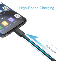 Câble Micro Usb, 0.2m/1m/2m/3m, en Nylon tressé, modèle classique, bon marché, pour synchronisation de données, volume V8, en vrac