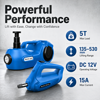 Kit automobile ODM 5T DC12V avec cric hydraulique électrique, manomètre analogique, gonfleur de pneus 35L/min et clé à chocs 400Nm