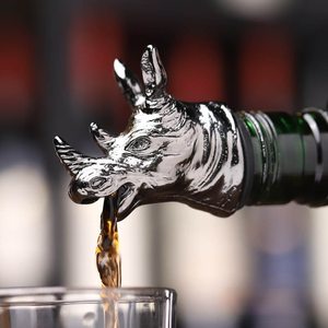 Tùy Chỉnh Thép Không Gỉ Rượu Vang Pourer Retro Kim Loại Động Vật Hươu Thiết Kế Cho Uống Rượu Vang Từ Chai <span class=keywords><strong>Bar</strong></span> Công Cụ Thiết Lập - Product Image 6