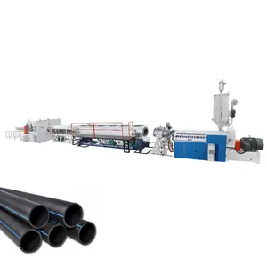 single screw 50-160mm PE pipe extruder HDPE pipe manufacturing plant line