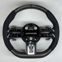 Volante de fibra de carbono con OLED para Mercedes Benz AMG C43 E53 G63 W205 W213 W176 W204 W205 W177 W212 W222