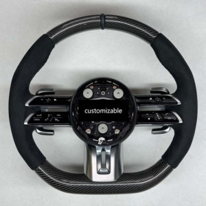 Volant en fibre de carbone et Alcantara avec écran OLED pour <span class=keywords><strong>Mercedes</strong></span> Benz <span class=keywords><strong>AMG</strong></span> C43 <span class=keywords><strong>E53</strong></span> G63 W205 W213 W176 W204 W205 W177 W212 W222 - Product Image 5