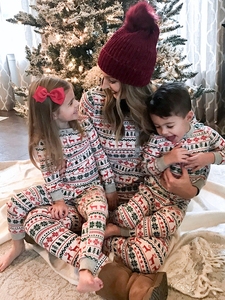 Pijamas Navideños Familiares para Niños y Conjuntos a Juego para las Temporadas de Verano y Otoño - Product Image 6