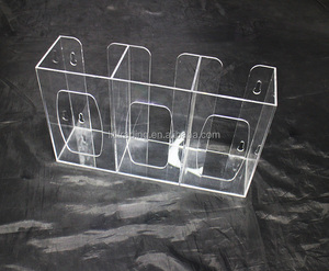 Distributeur de gants, porte-gants en acrylique et en plexiglas, 3 niveaux, très léger, porte-présentoir, en porte-gants, pour hôpitaux médical, fourniture pour tablier, <span class=keywords><strong>masque</strong></span> - Product Image 2