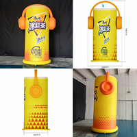 Canette géante gonflable pour thé glacé, impression publicitaire personnalisée, résistante à l'eau, durable pour la promotion en extérieur, les événements et les fêtes